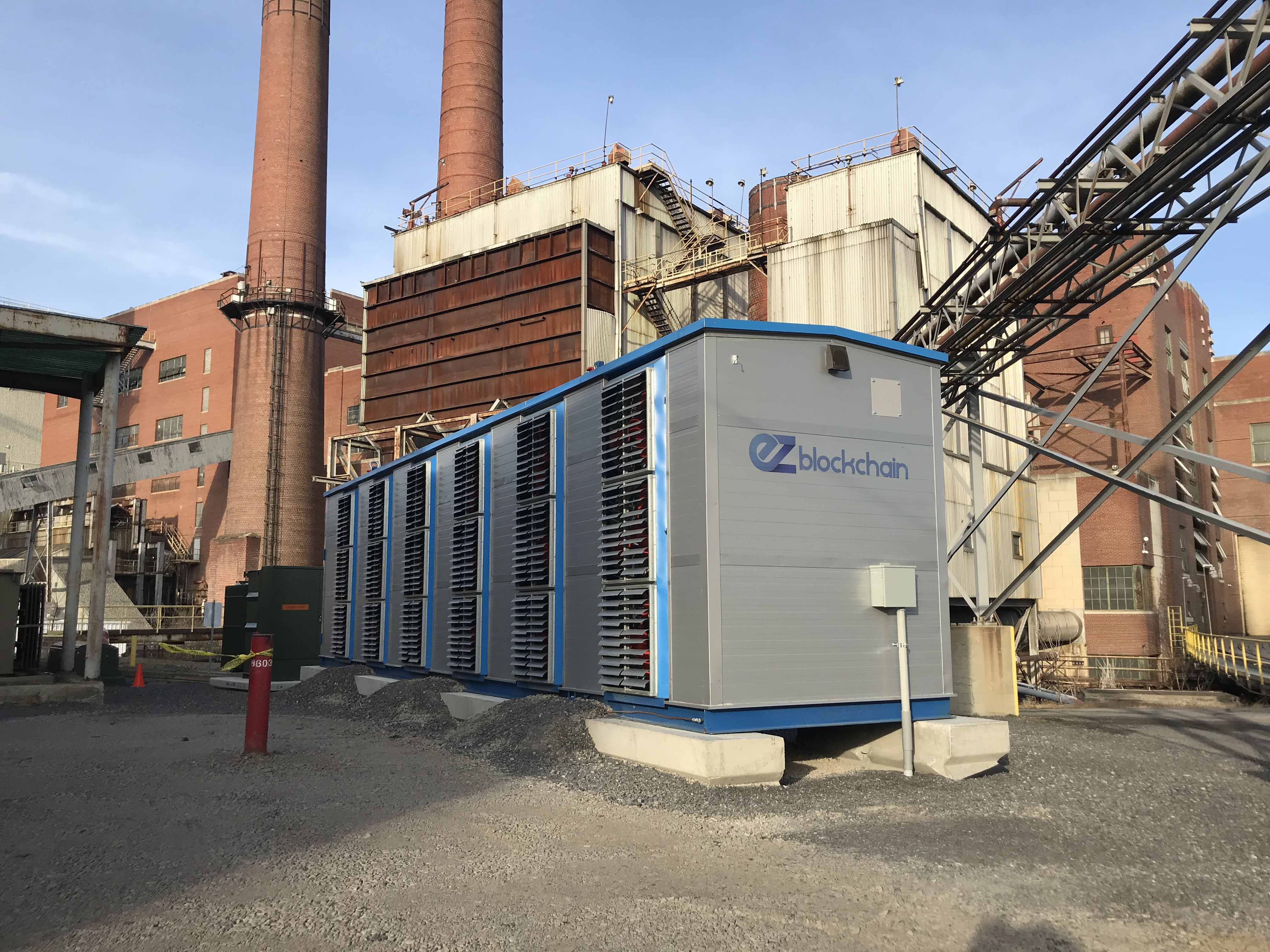 photo process Behind the meter power plant Bitcoin mining