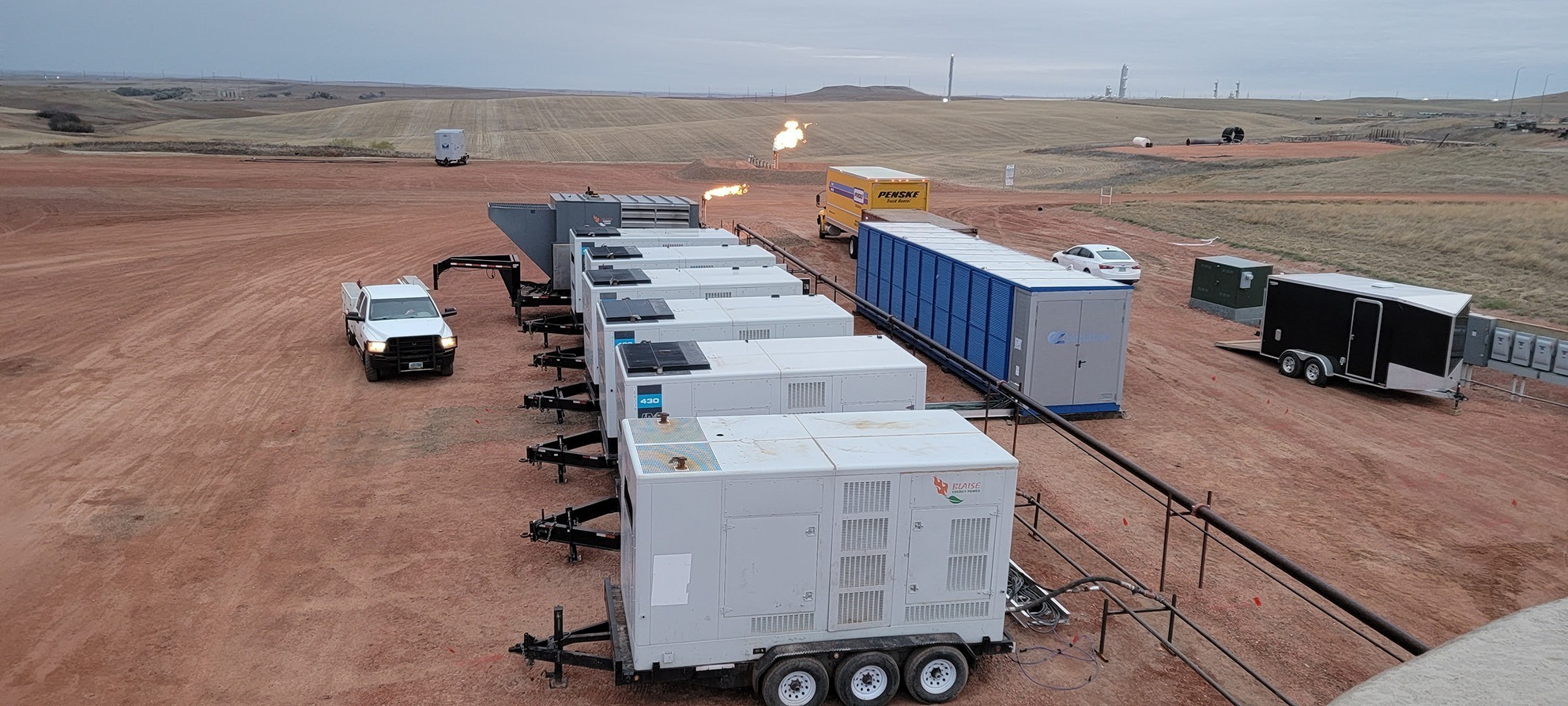 photo process Flaring mitigation project in North Dakota